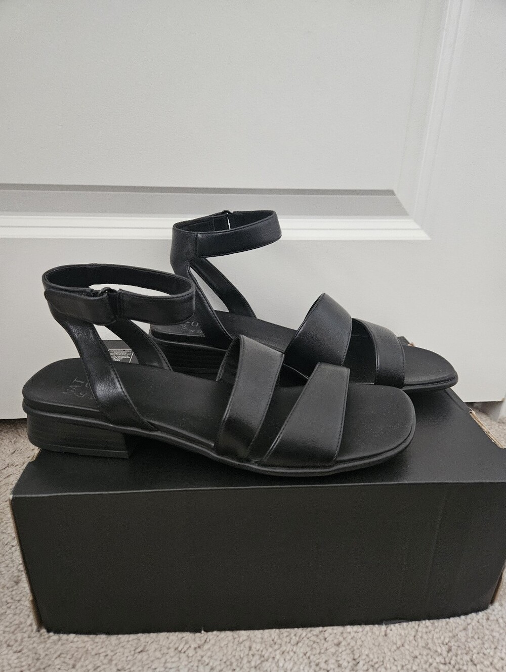 New In Box Naturalizer Effie Women's Sandals Black Size 9.5